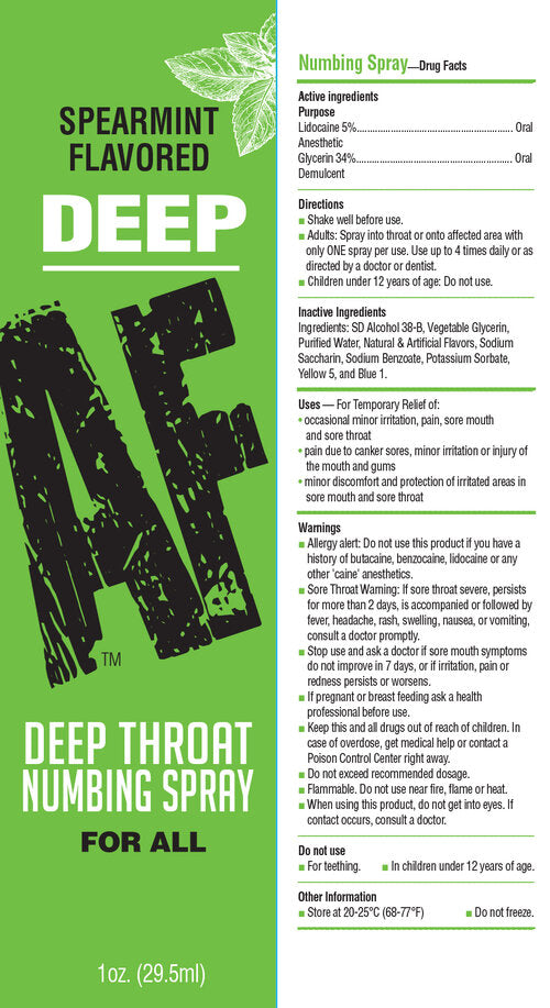 BT.606 - Deep AF Numbing Throat Spray- Mint image 2