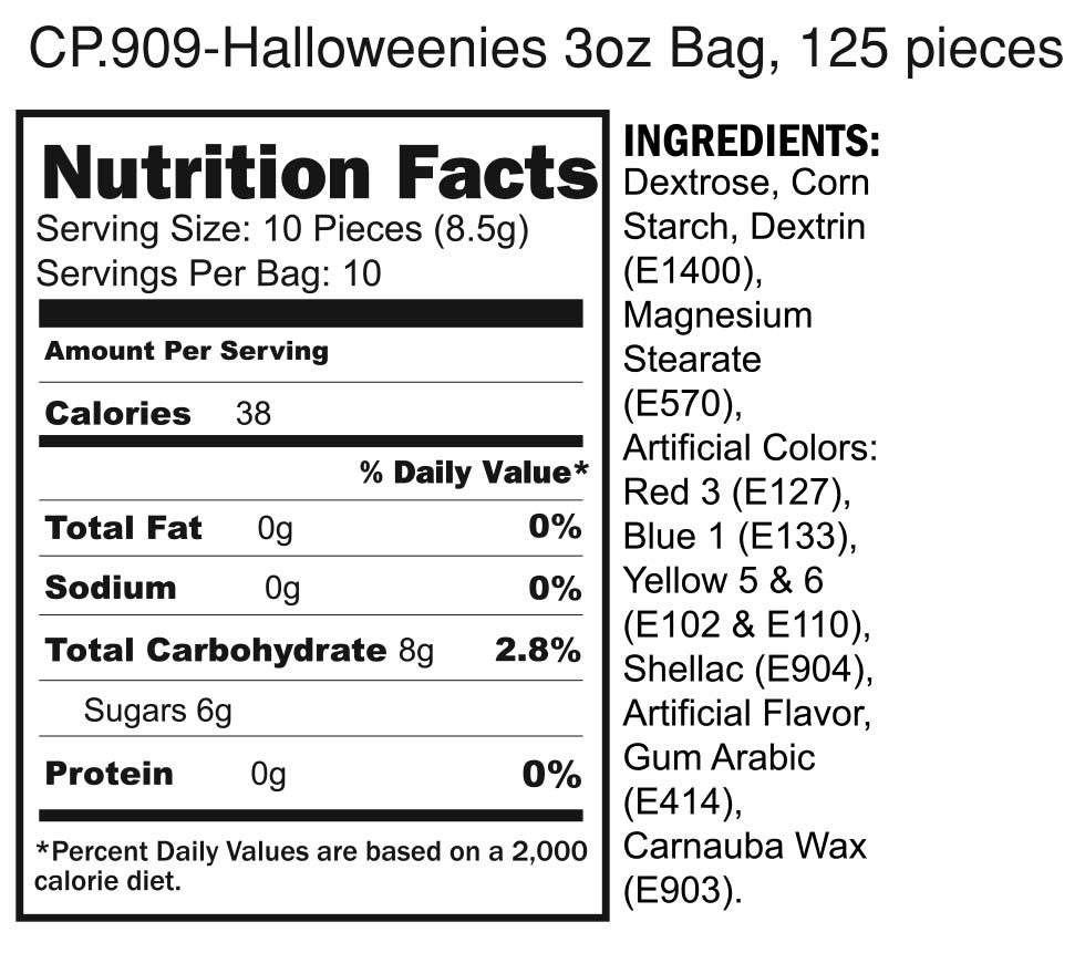 CP.909 - Halloweenies- 3oz Bag image 1