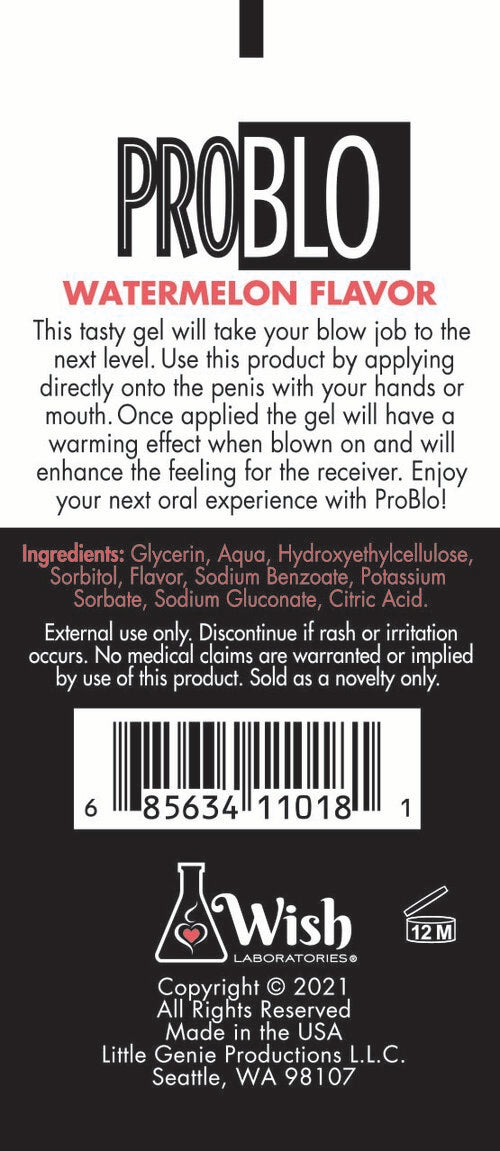 BT.513 - Pro Blo Pleasure Gel- Watermelon image 2