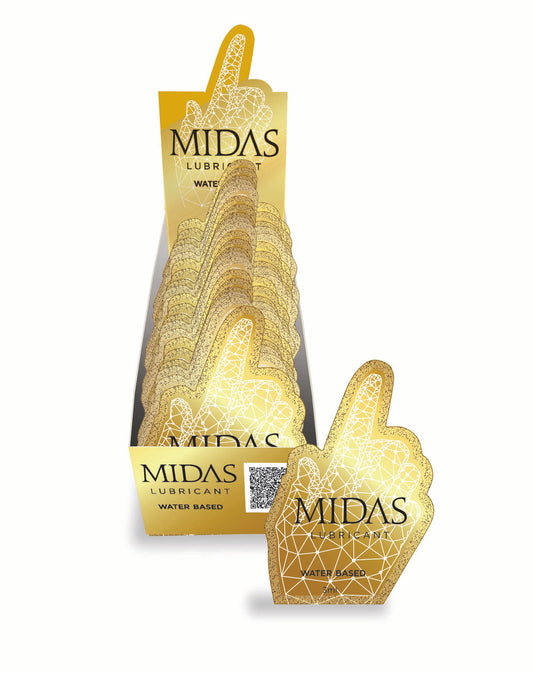 Midas Waterbased Lubricant 3ML Pouch Display of 36