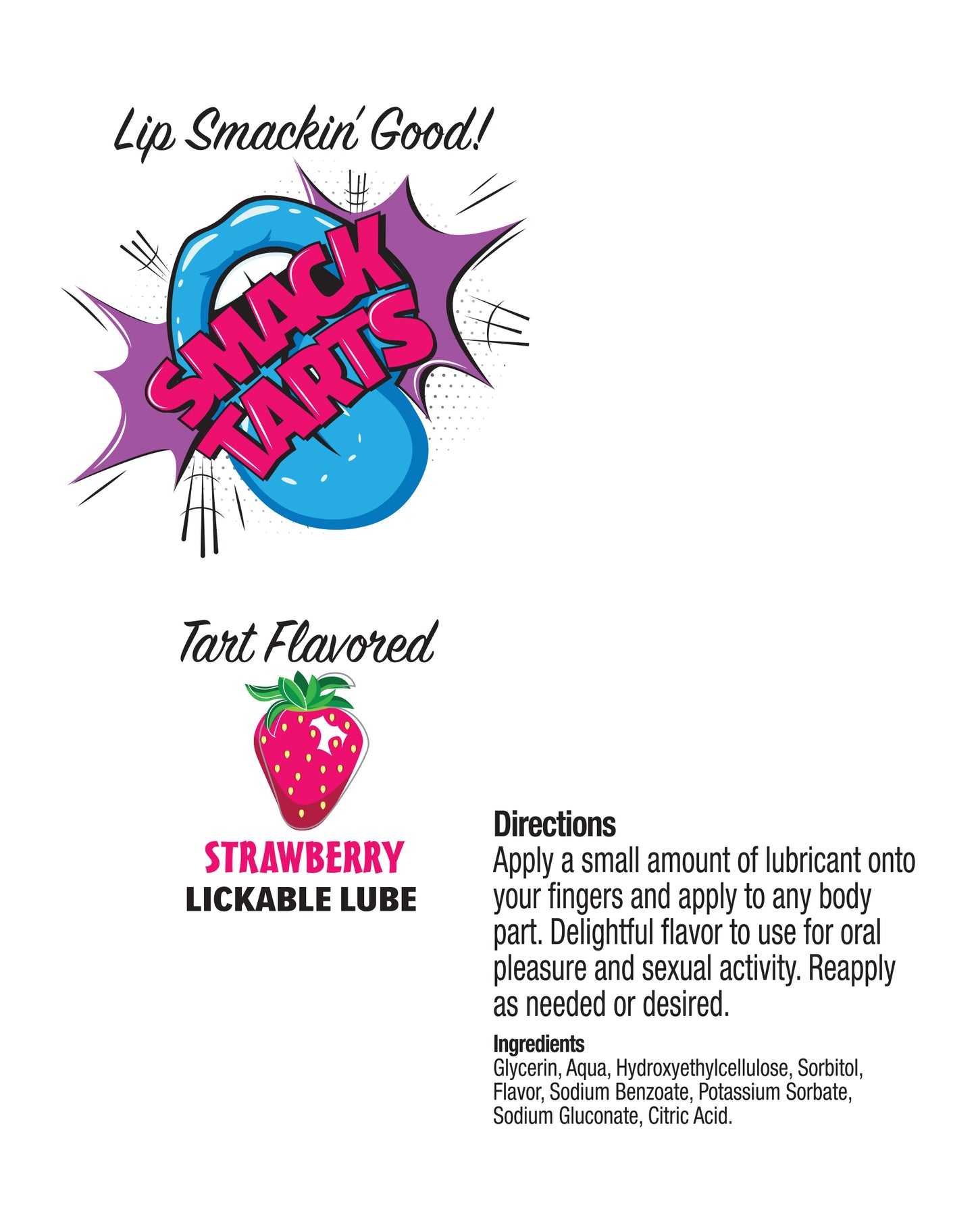 SMACK Tarts- Lickable Flavored Lubricant- Strawberry 2oz 🍓