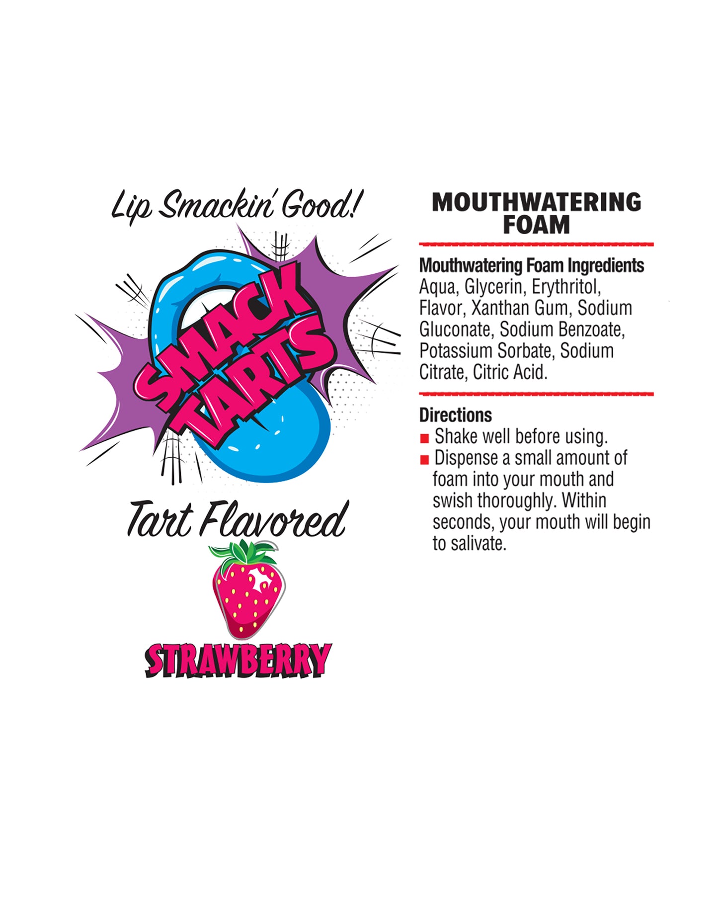SMACK Tarts Mouthwatering Foam, Sour Strawberry 2.7oz 🍓
