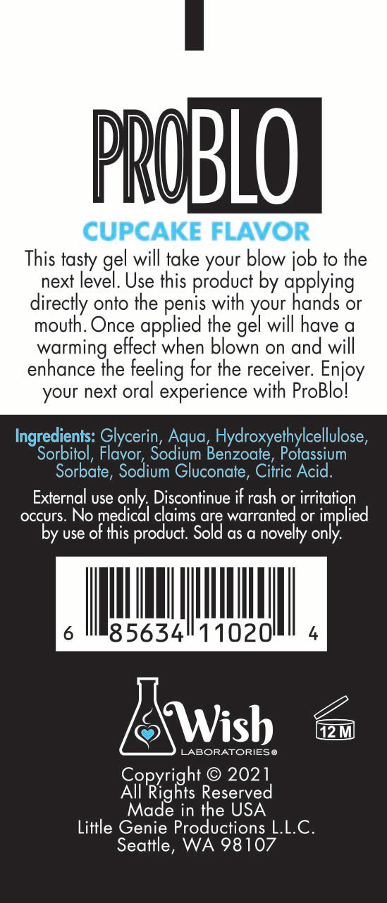 ProBlo Oral Pleasure Gel- Cupcake 1.5 oz 🧁