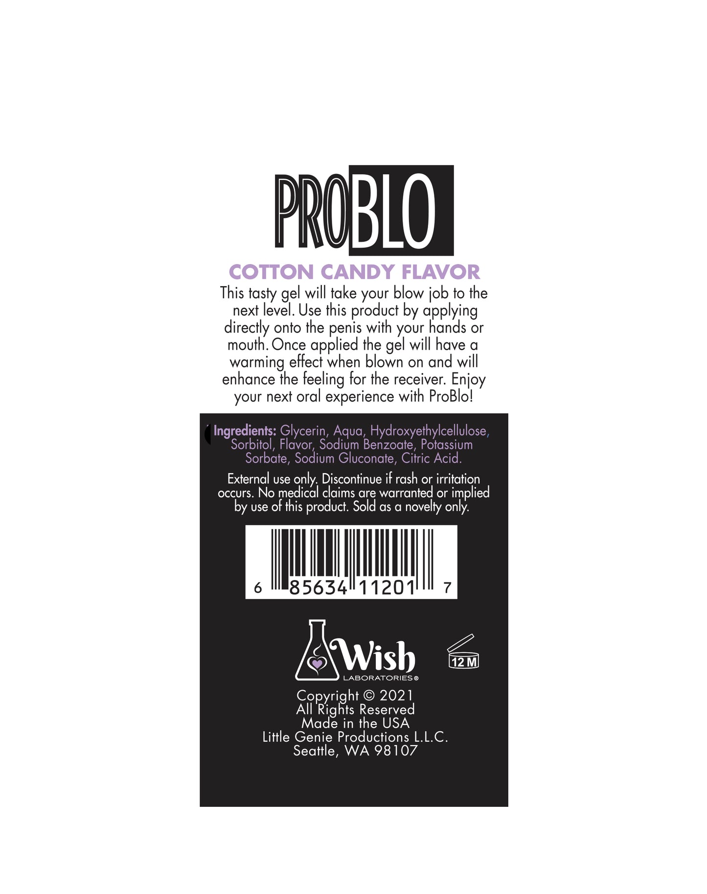 ProBlo Oral Pleasure Gel-Cotton Candy 1.5 oz