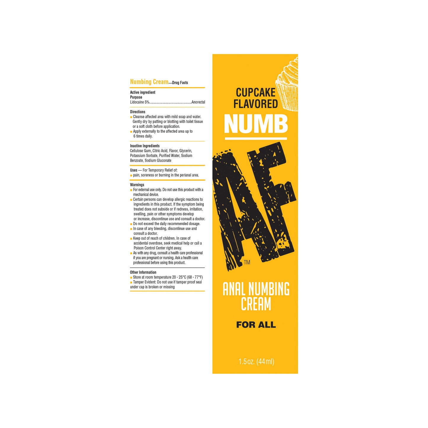 Numb AF Anal Numbing Gel- Cupcake 1.5oz 🧁