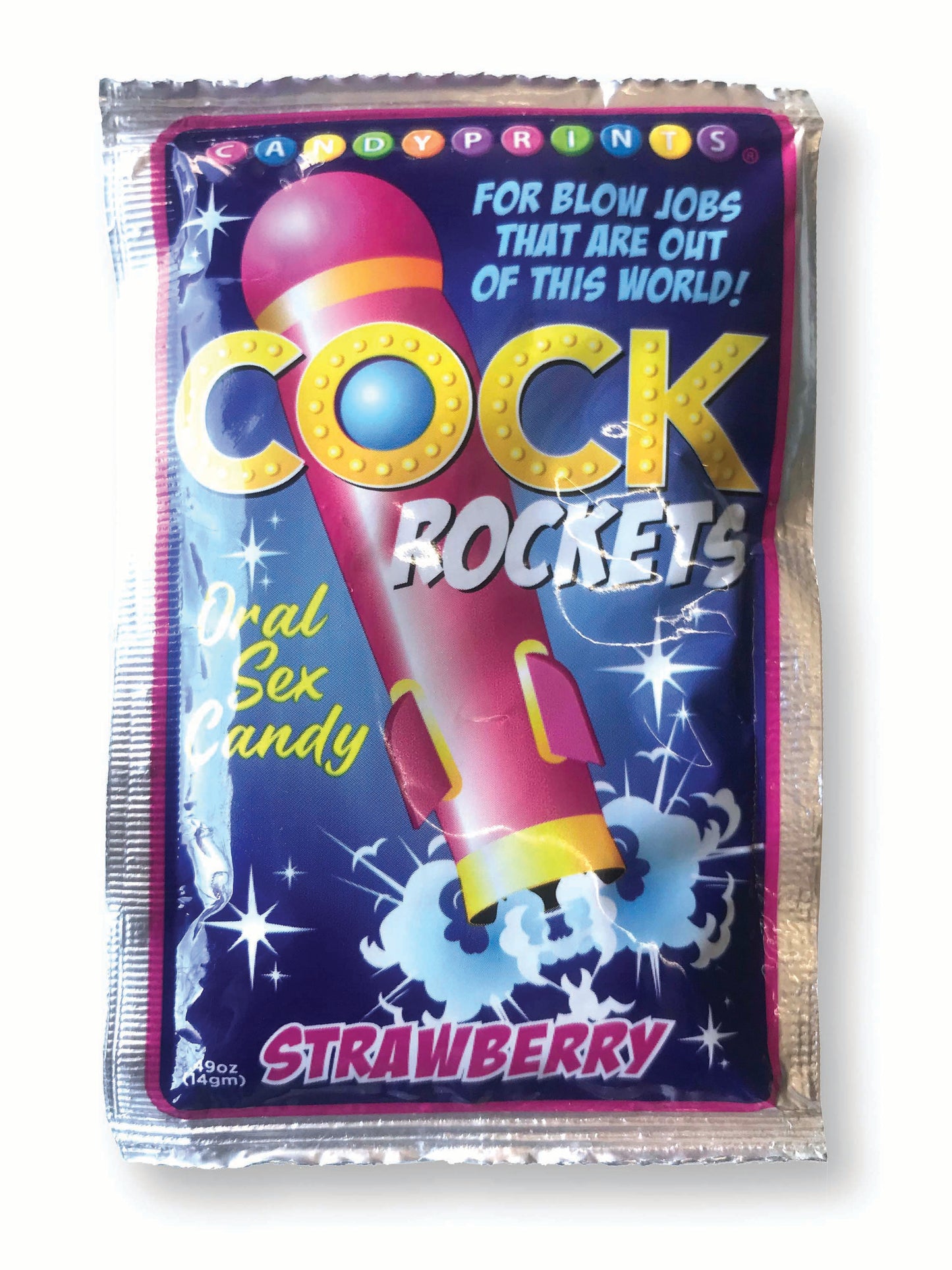 Cock Rockets Oral Sex Candy, POP Display of 36 Grape, Watermelon & Strawberry