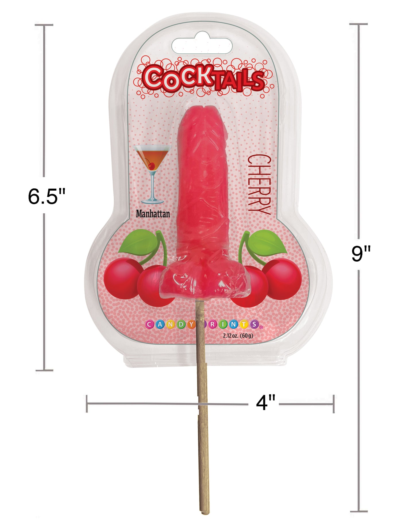 COCKtails- Cocktail Inspired Penis Lollipop- Cherry Manhattan 🍒