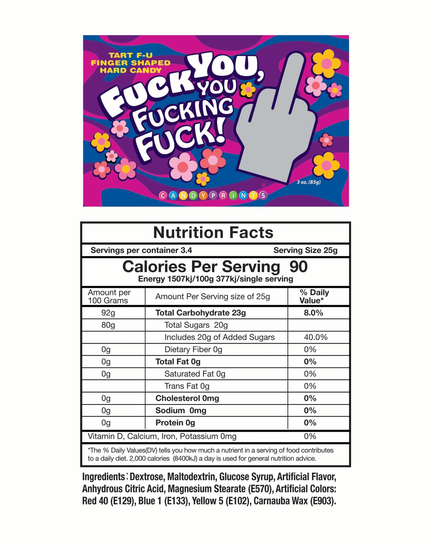 Fuck You, You Fucking Fuck! Candy, Display of 100