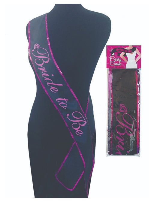 Bridal Sash- Bride to Be Black