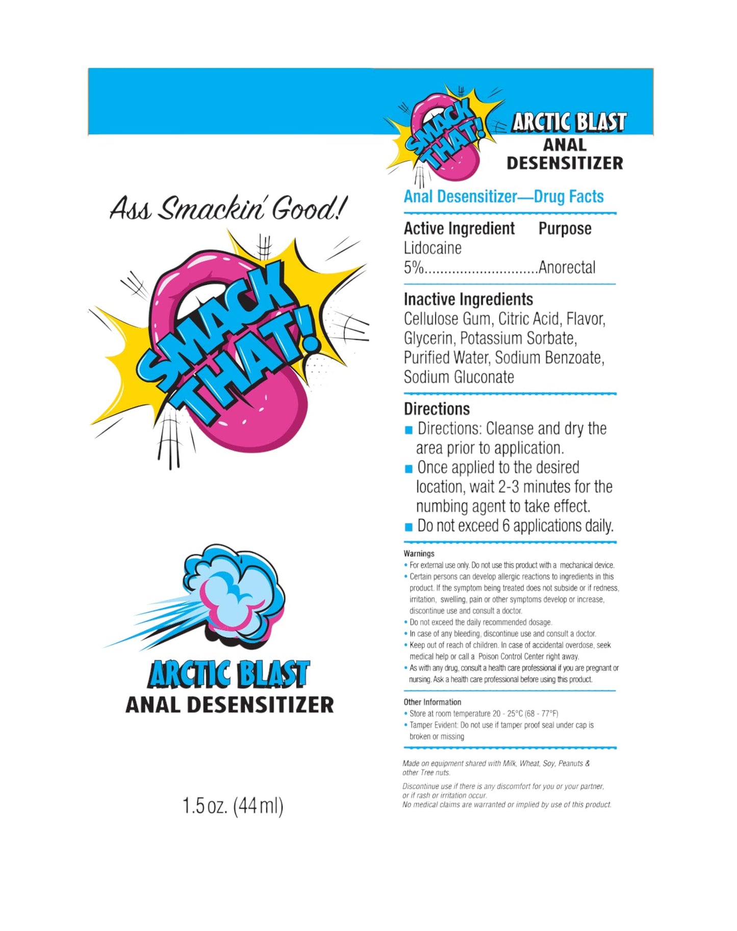 BT.430 - SMACK THAT Anal Desensitizer- Arctic Blast image 4