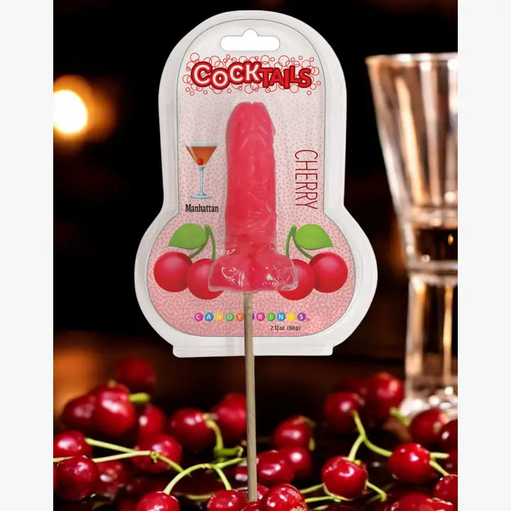 COCKtails- Cocktail Inspired Penis Lollipop- Cherry Manhattan 🍒