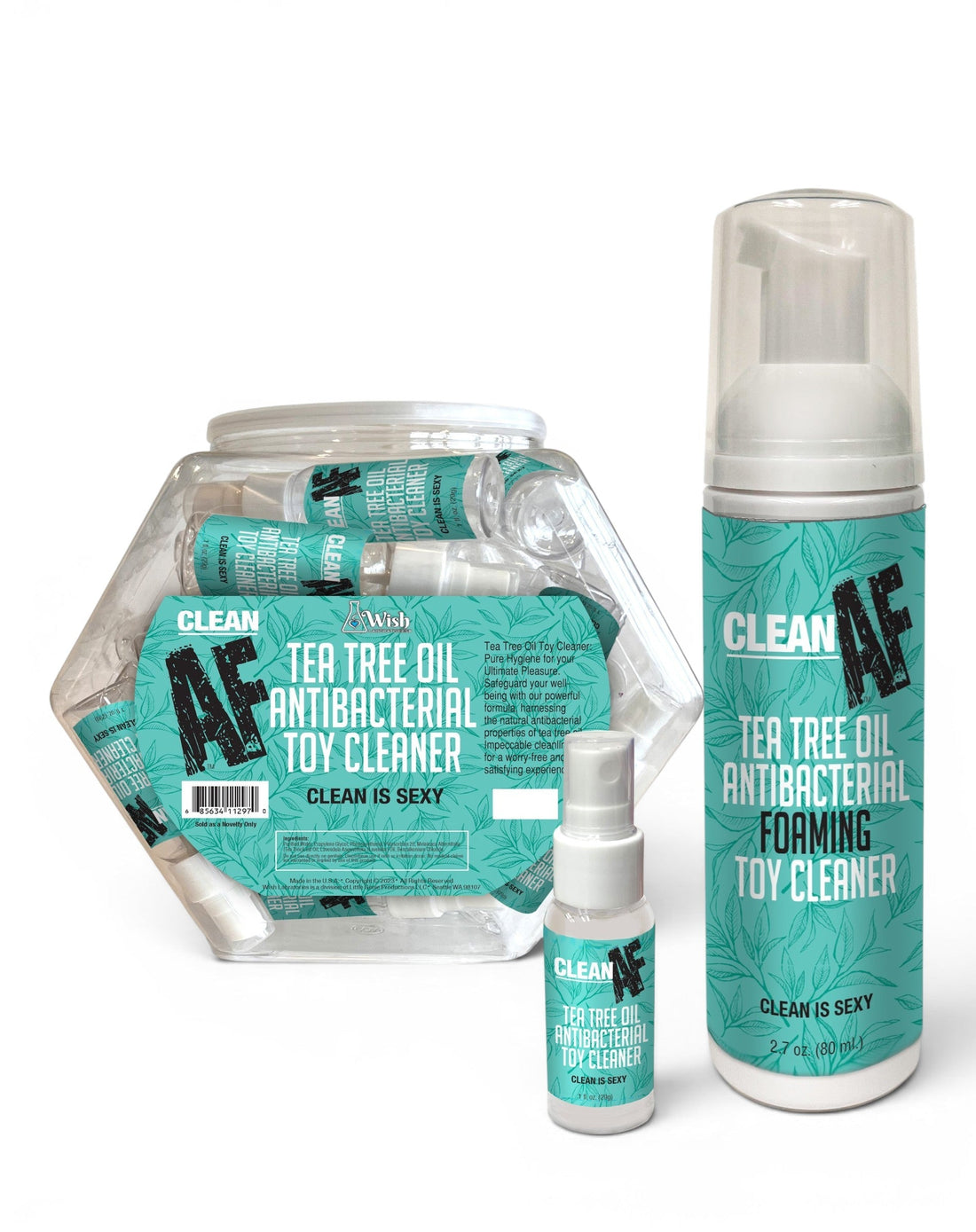 Little Genie Releases AF Tea Tree Foaming Toy Cleaner and Compact 1oz Tea Tree Spray Cleaner& Retail Fishbowl
