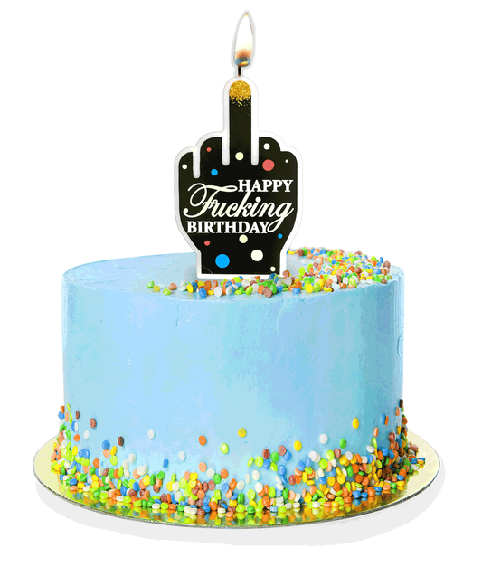 CP.1053 - Happy Fucking Birthday FU Finger Candle image 0