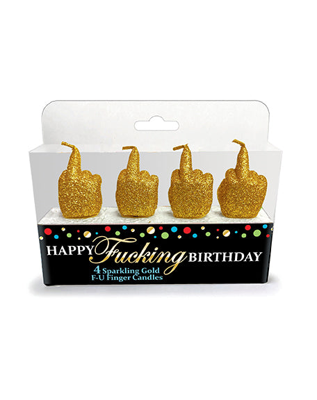 CP.1066 - Happy Fucking Birthday FU Finger Candle Set image 0