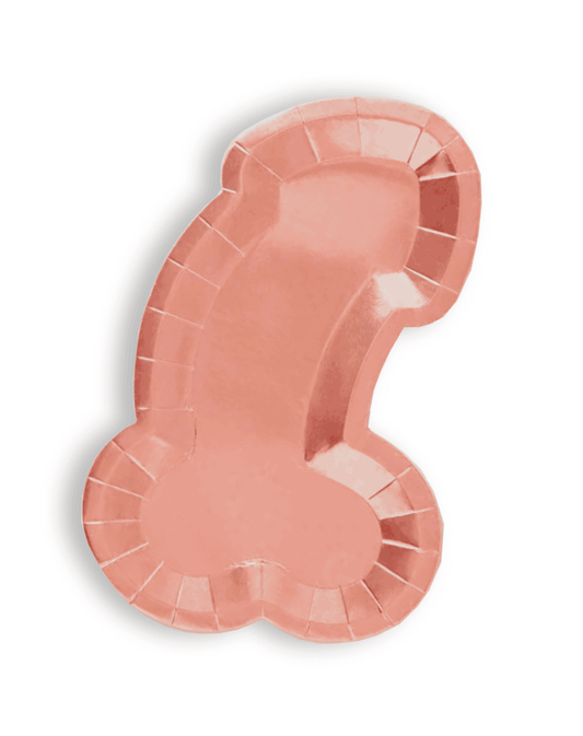 CP.1080 - Glitterati Penis Shaped Rose Gold Plates image 0