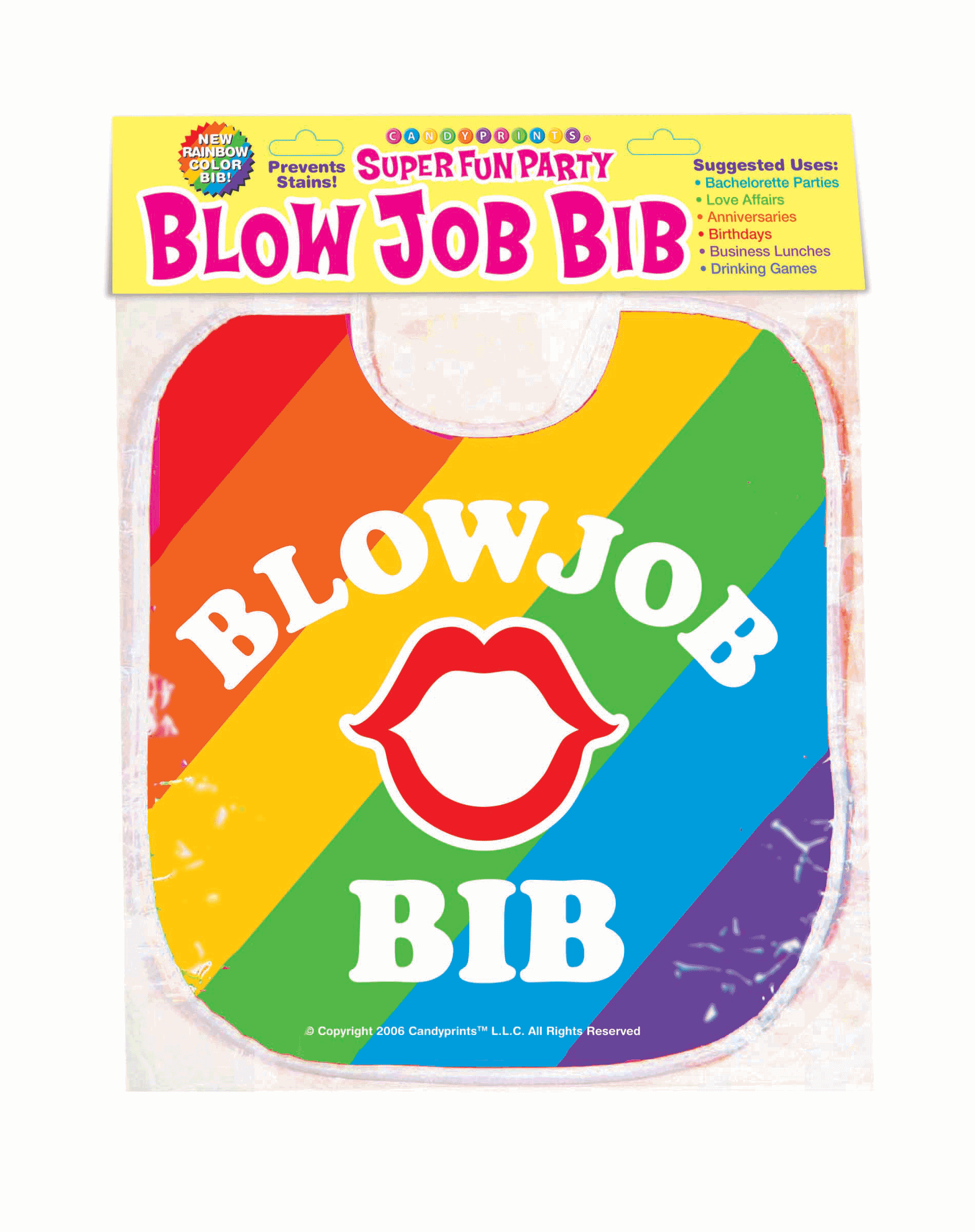 CP.1135 - Blow Job Bib- Rainbow image 0