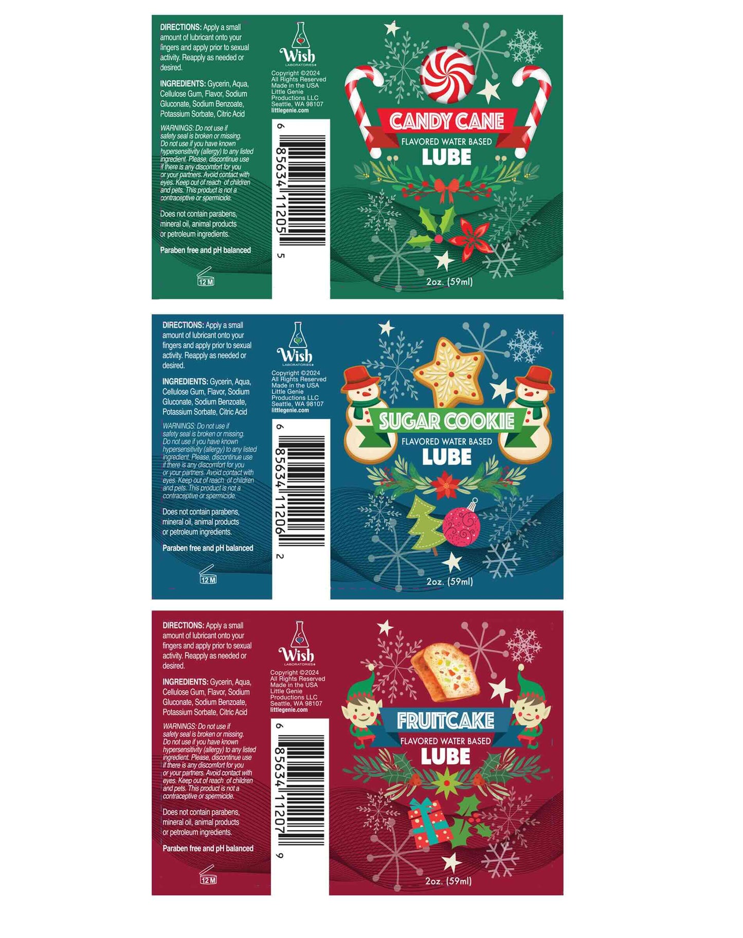 BT.HOL.001- Holiday Lubricant Display of 18,  3 Flavors image 1