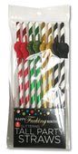 CP.1076 - Happy Fucking Birthday FU Finger Tall Straws image 1