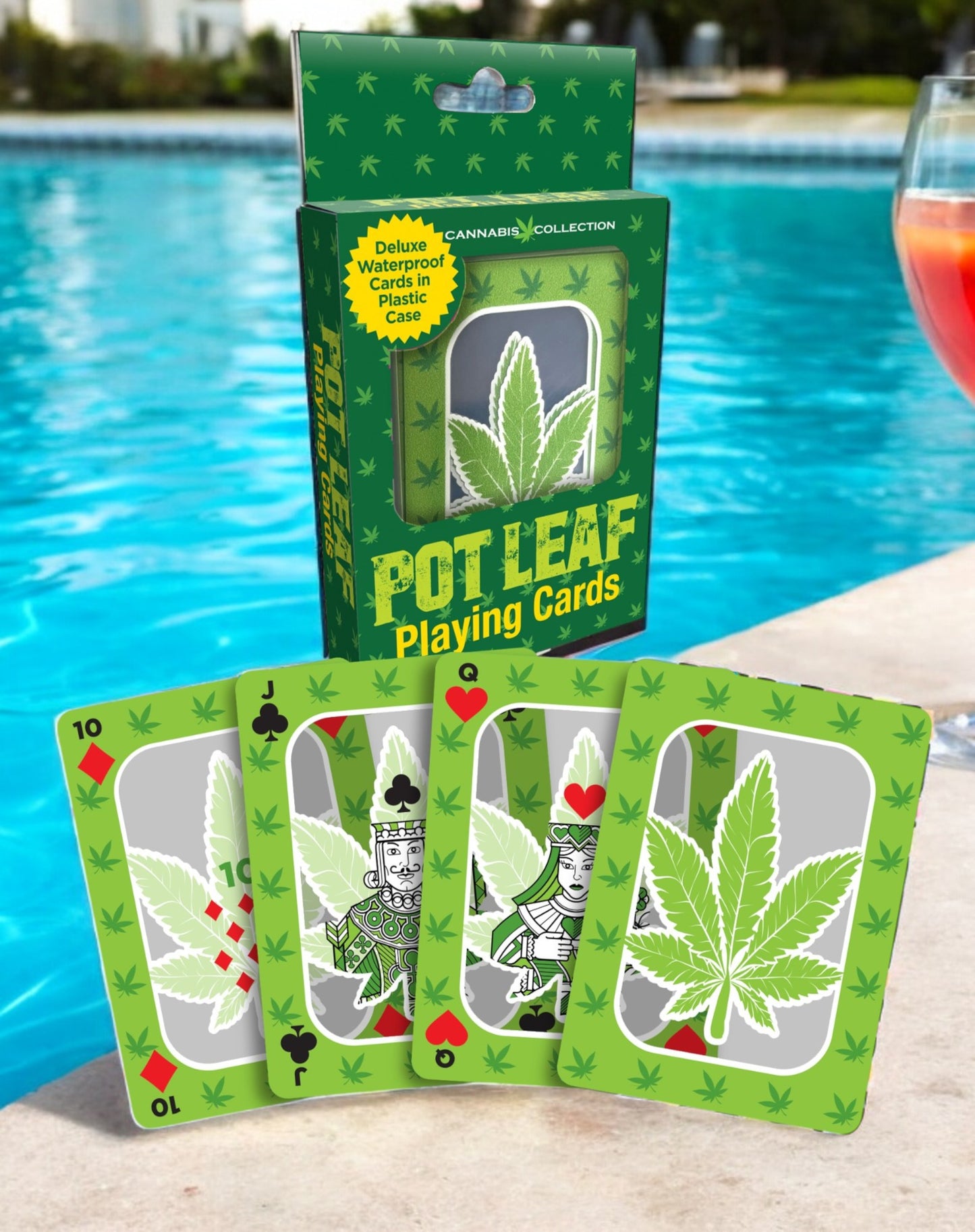 Cannabis Pot Leaf Waterproof Playing Cards