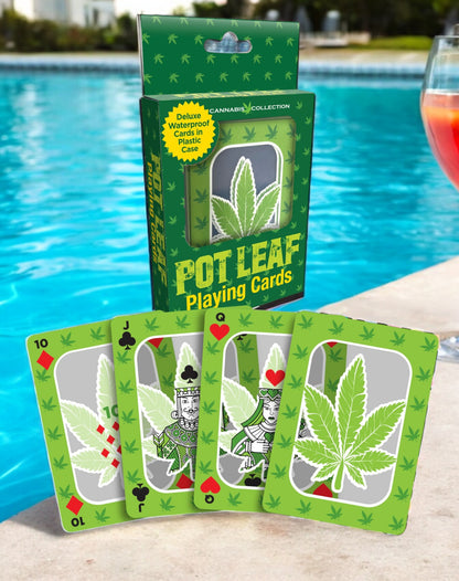 Cannabis Pot Leaf Waterproof Playing Cards