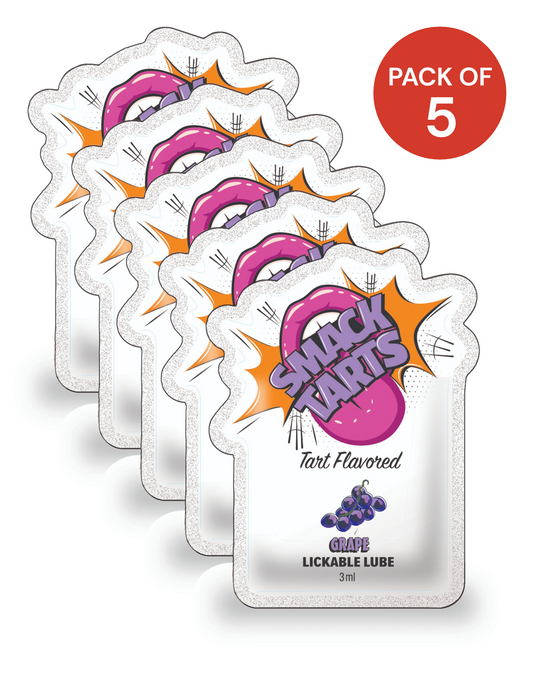 SMACK Tarts Sour Grape Lube 3ML Pouch -Pack of 5 🍇