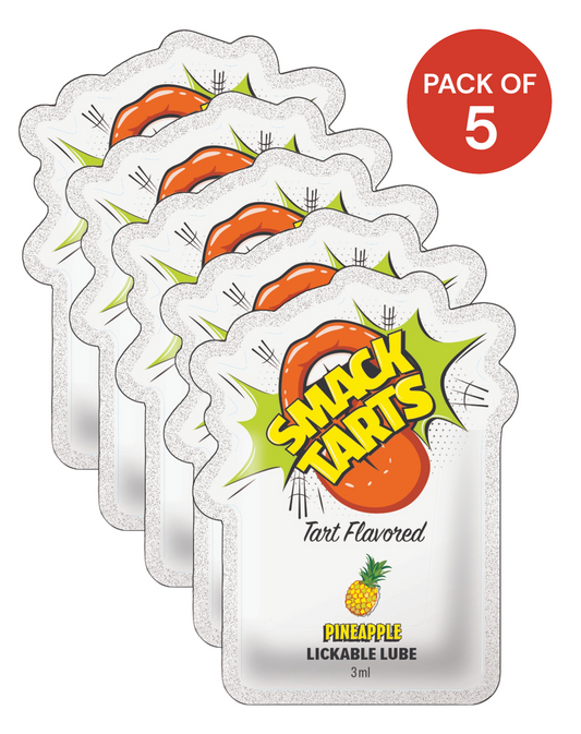 SMACK Tarts Sour Pineapple Lube 3ML Pouch- Pack of 5 🍍