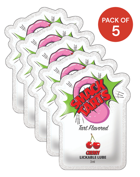 SMACK Tarts Sour Cherry Lube 3ML Pouch -Pack of 5 🍒