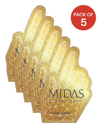 Midas Waterbased Lubricant 3ML Pouch Pack of 5