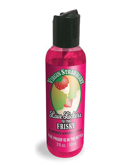Lover Lickers Warming & Lickable Massage Oil, Virgin Strawberry