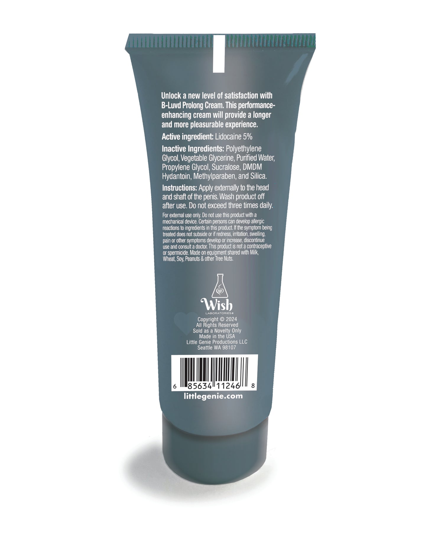 B-Luvd Erection Prolong Cream, 2oz