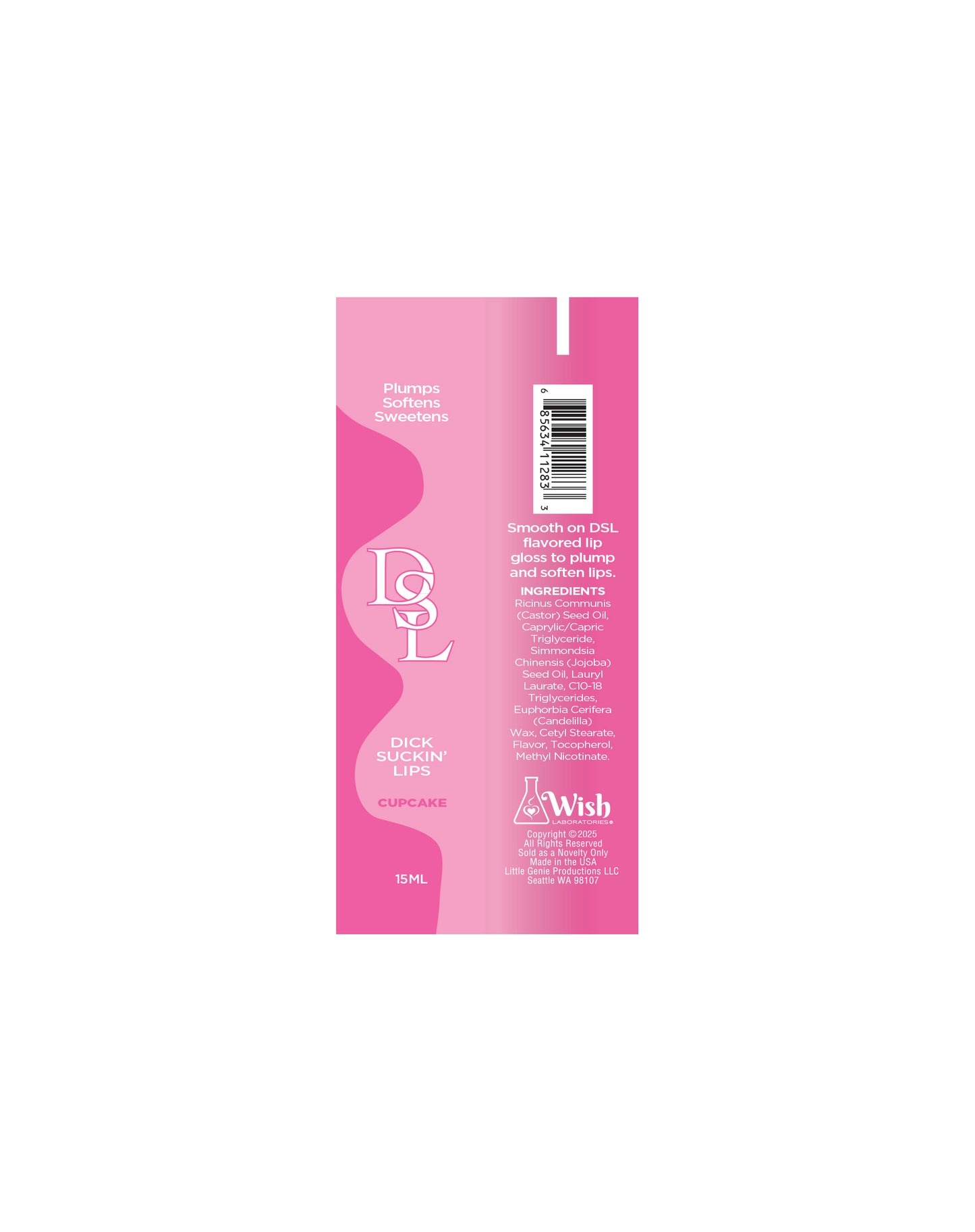 DSL, Dick Sucking Lips, Lip Plumping 15ml - Cupcake 🧁
