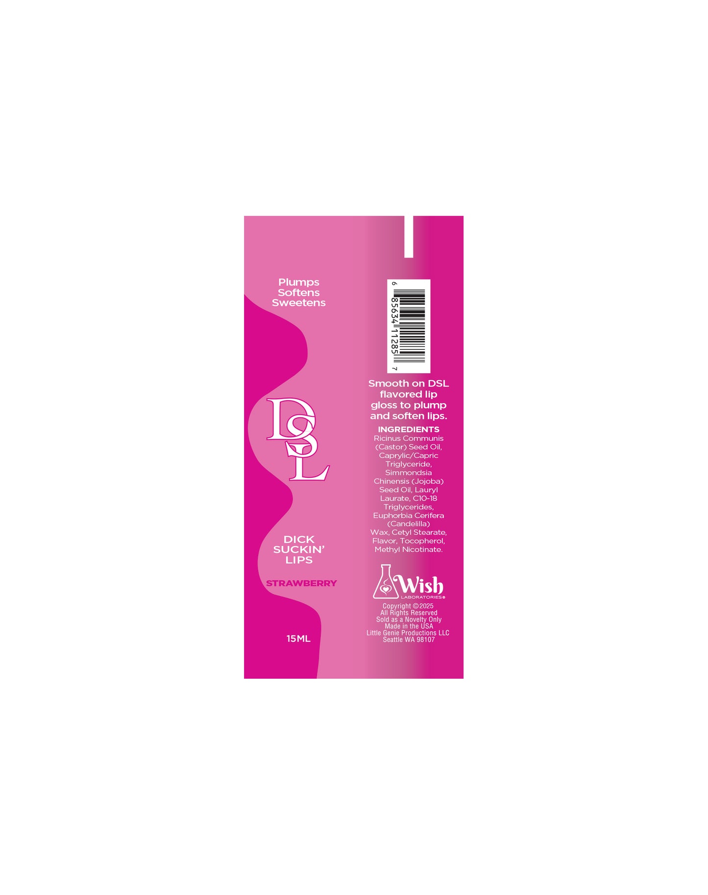 DSL, Dick Sucking Lips, Lip Plumping 15ml - Strawberry 🍓