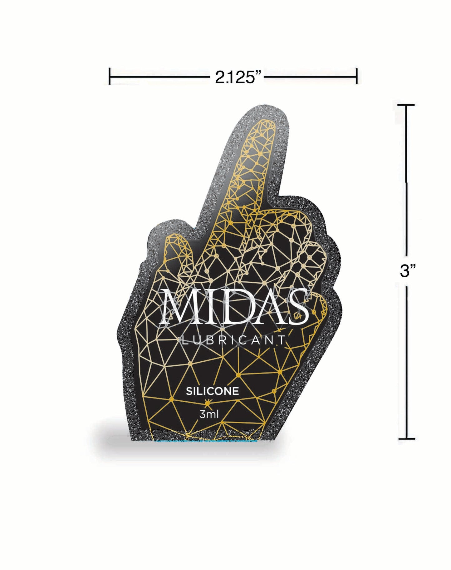 Midas Silicone Lubricant 3ML Pouch Case of 48