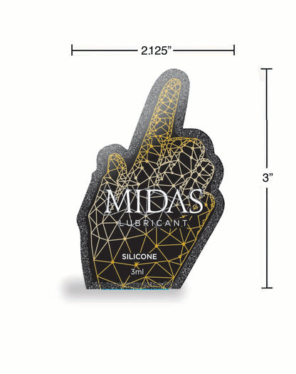 Midas Silicone Lubricant 3ML Pouch Case of 48