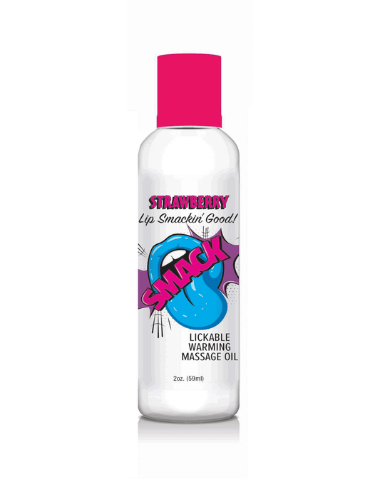Smack Warming & Lickable Massage Oil - Strawberry 2oz 🍓