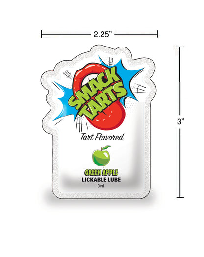 SMACK Tarts Sour Green Apple Lube 3ML Pouch Case of 48 🍏