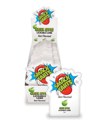 SMACK Tarts Sour Green Apple Lube 3ML Pouch Display of 36 🍏
