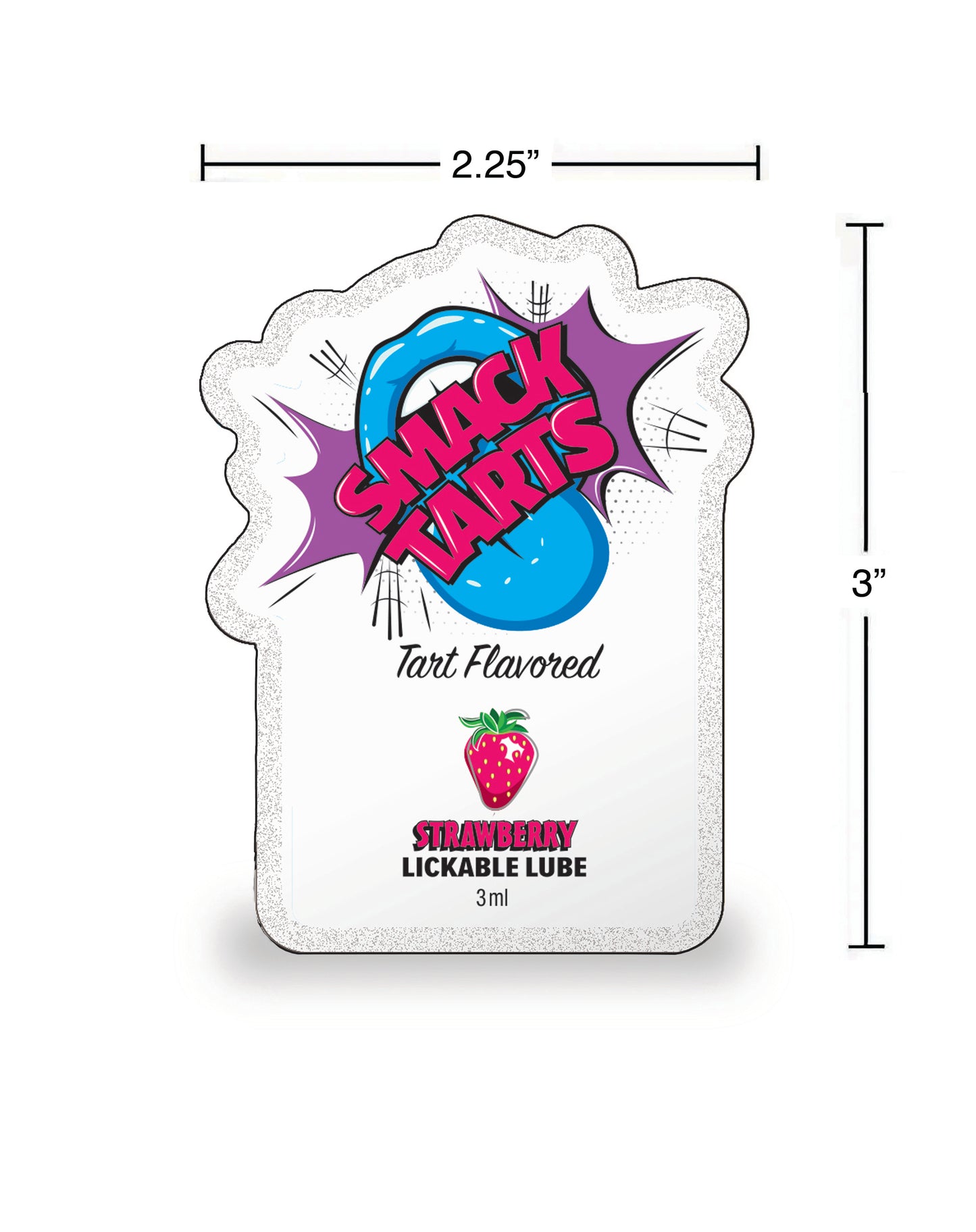 SMACK Tarts Sour Strawberry Lube 3ML Pouch Display of 36 🍓