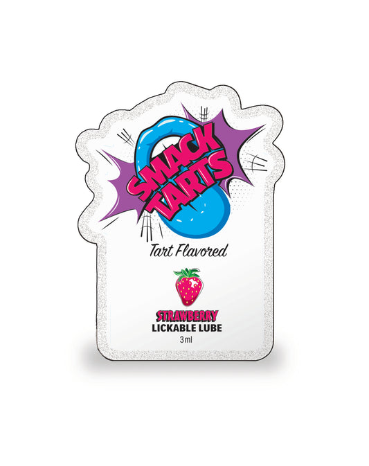 SMACK Tarts Sour Strawberry Lube 3ML Pouch Case of 48 🍓