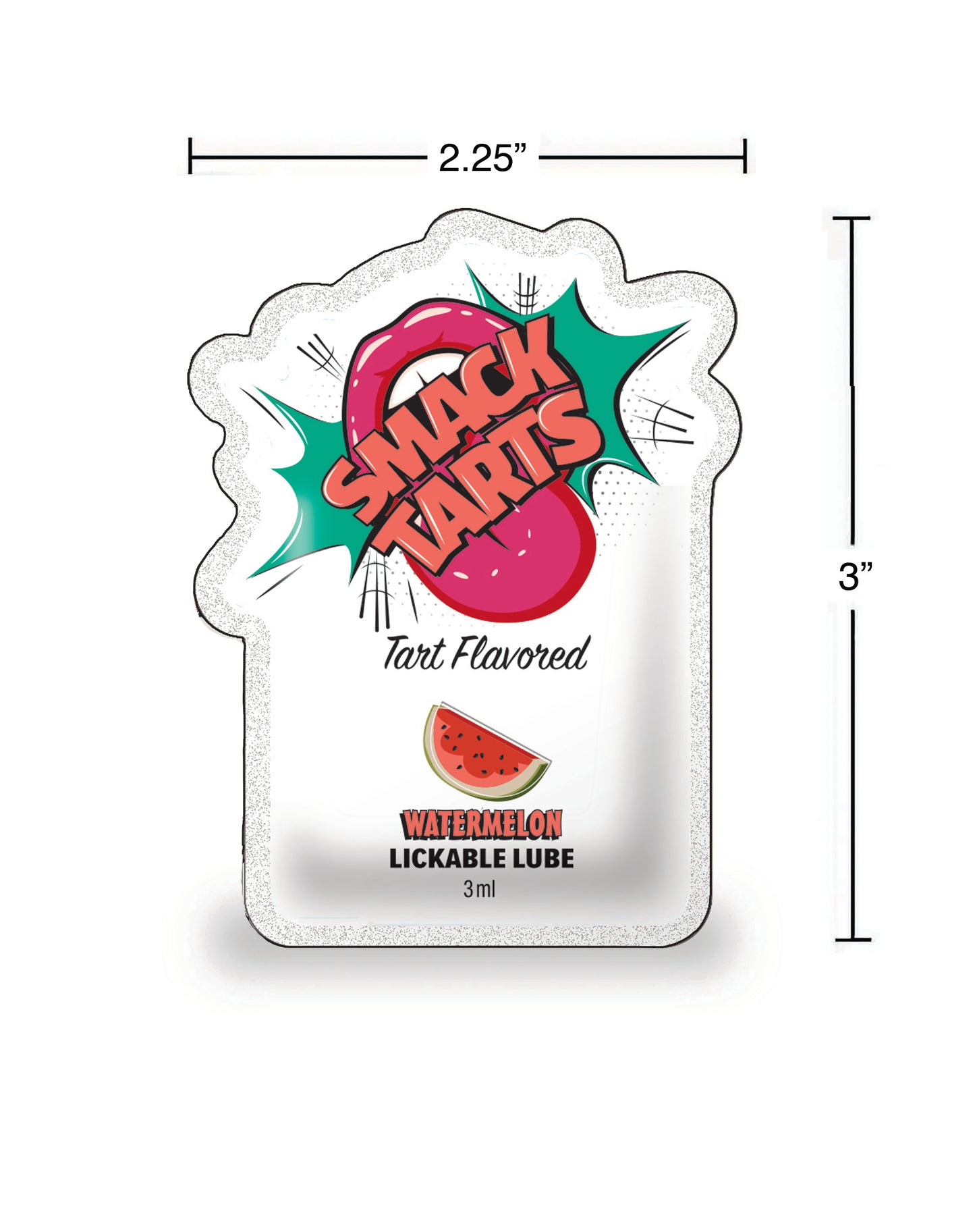 SMACK Tarts Sour Watermelon Lube 3ML Pouch- Case of 48 🍉