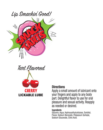SMACK Tarts- Lickable Flavored Lubricant- Cherry 2oz 🍒