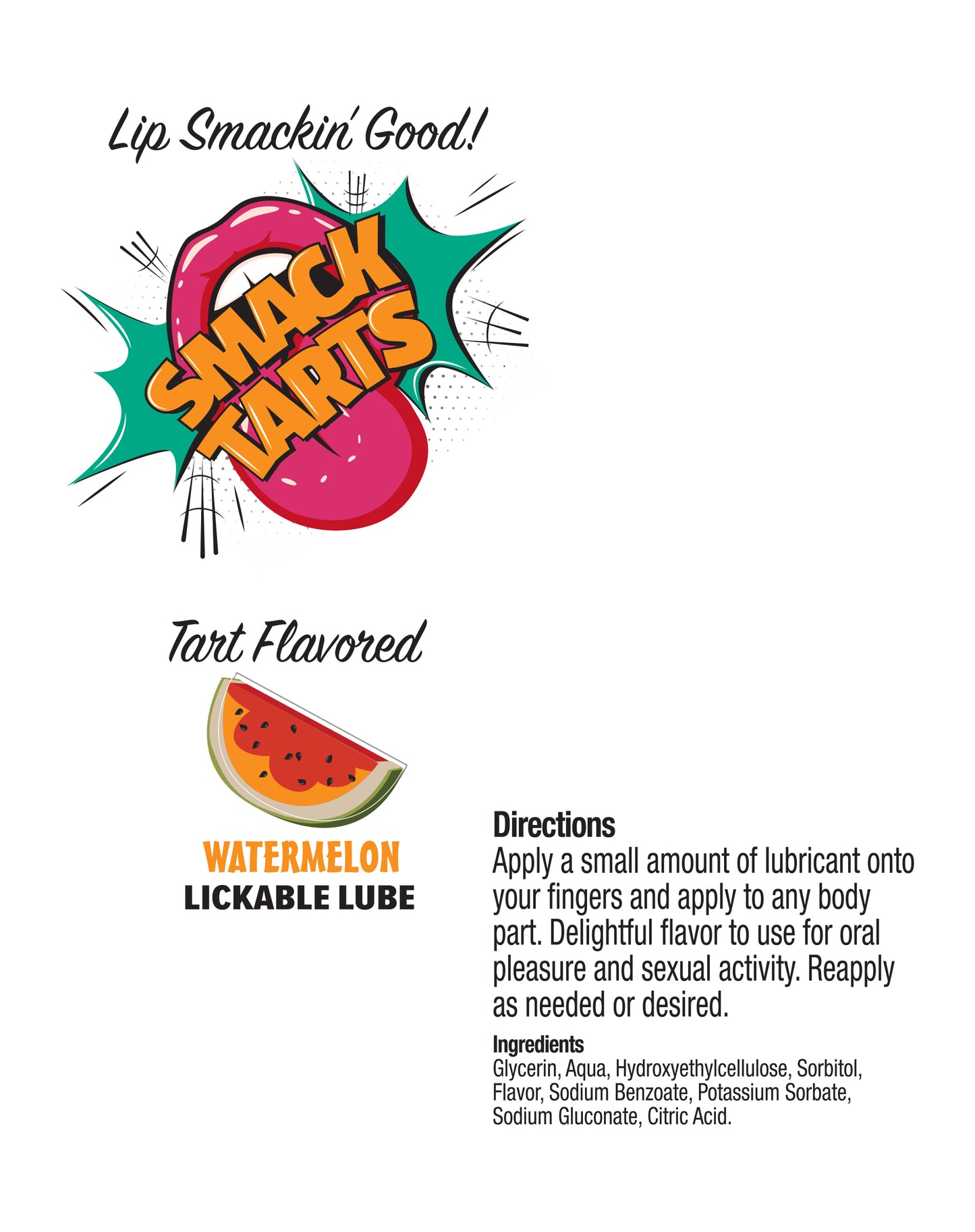 SMACK Tarts- Lickable Flavored Lubricant- Watermelon 2oz 🍉