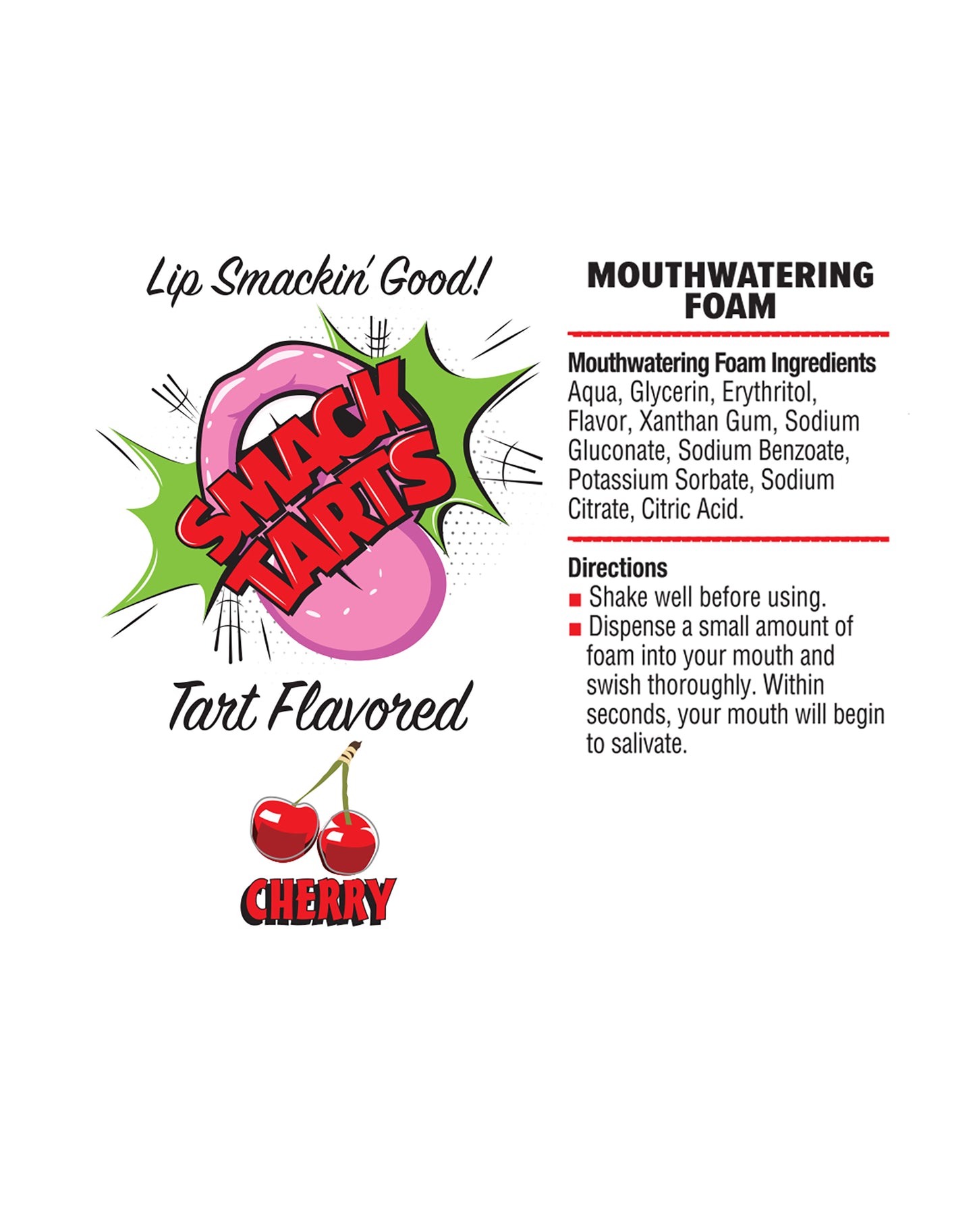 SMACK Tarts Mouthwatering Foam, Sour Cherry 2.7oz 🍒