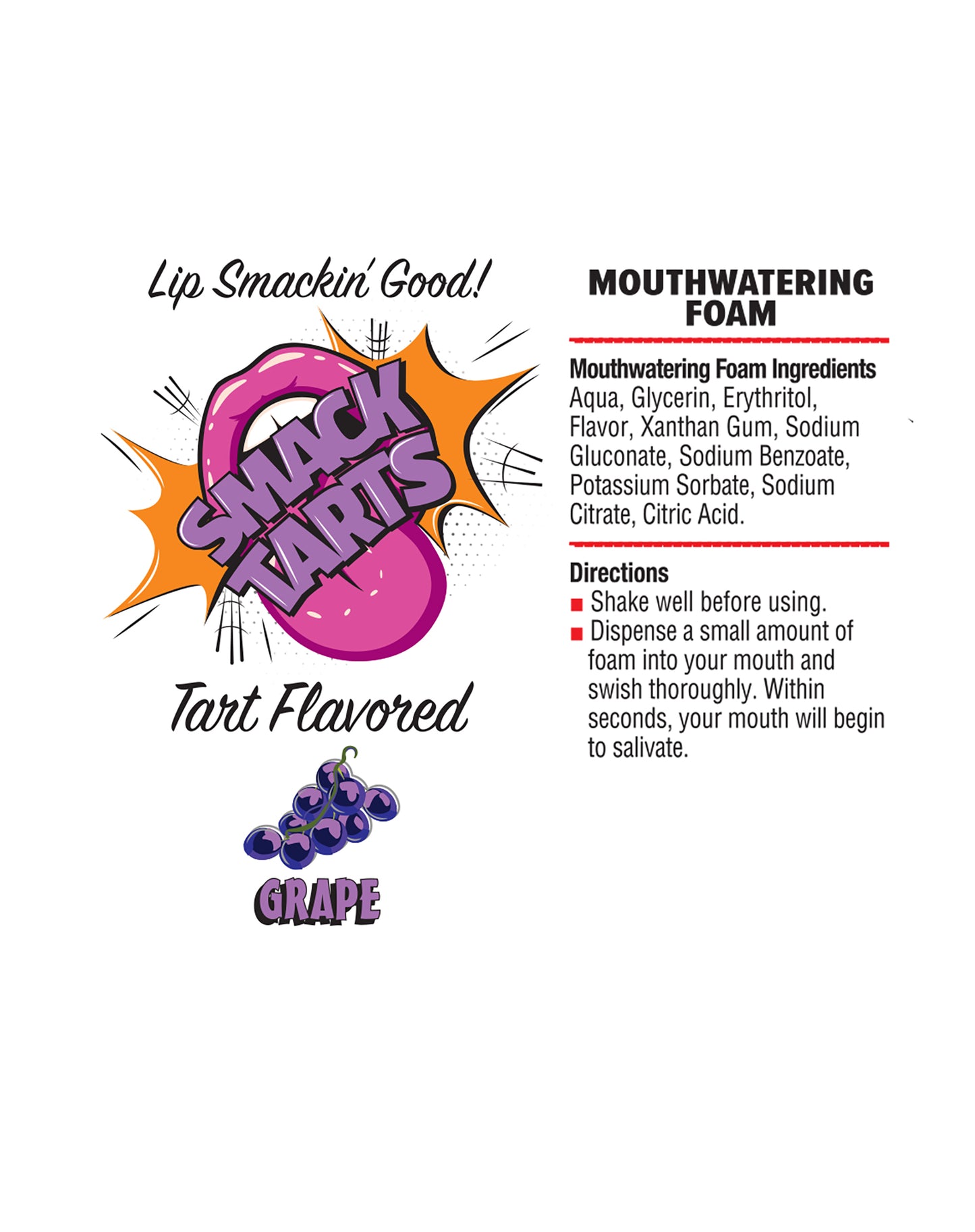 SMACK Tarts  Mouthwatering Foam, Sour Grape 2.7oz 🍇