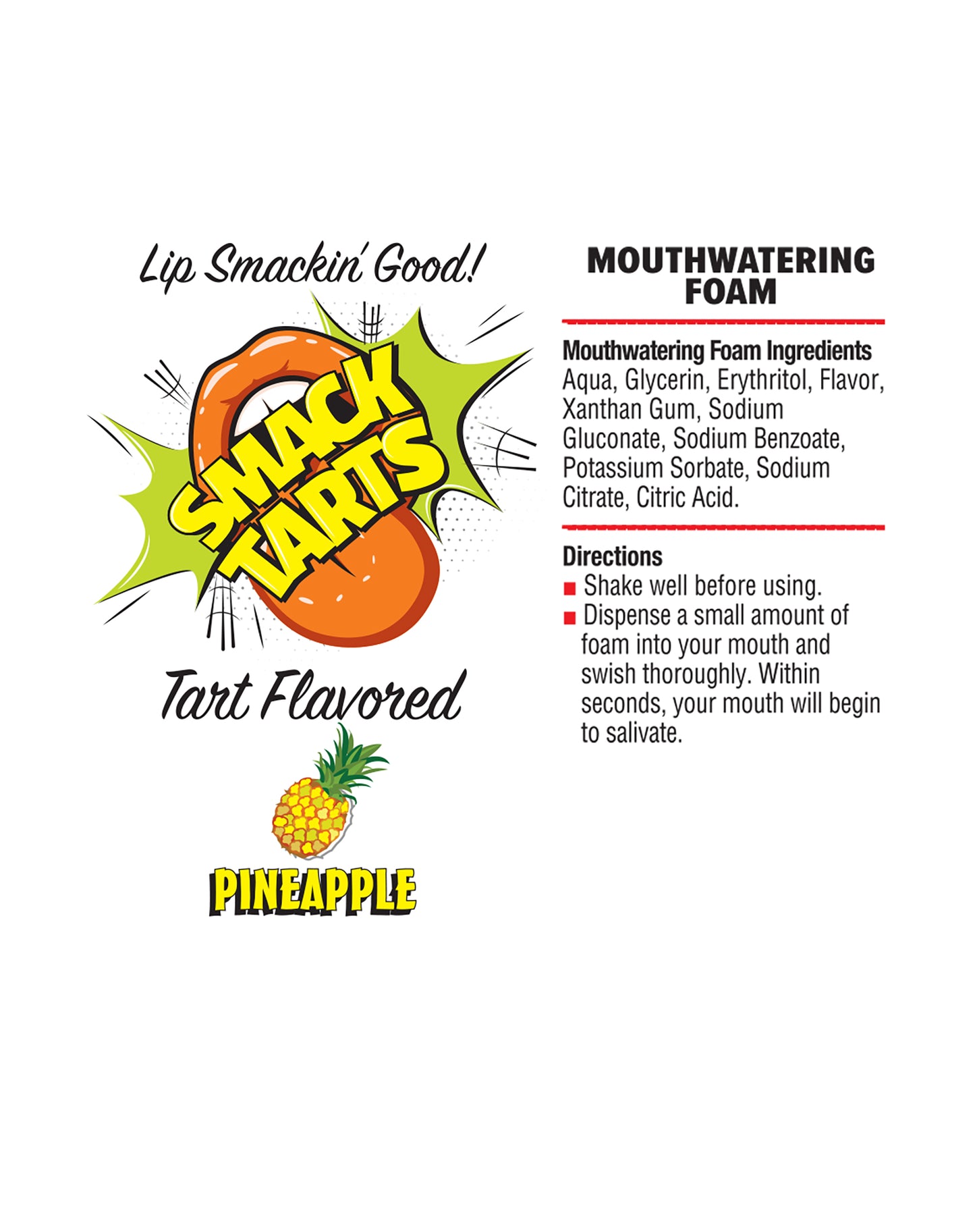 SMACK Tarts Mouthwatering Foam, Sour Pineapple 2.7oz 🍍