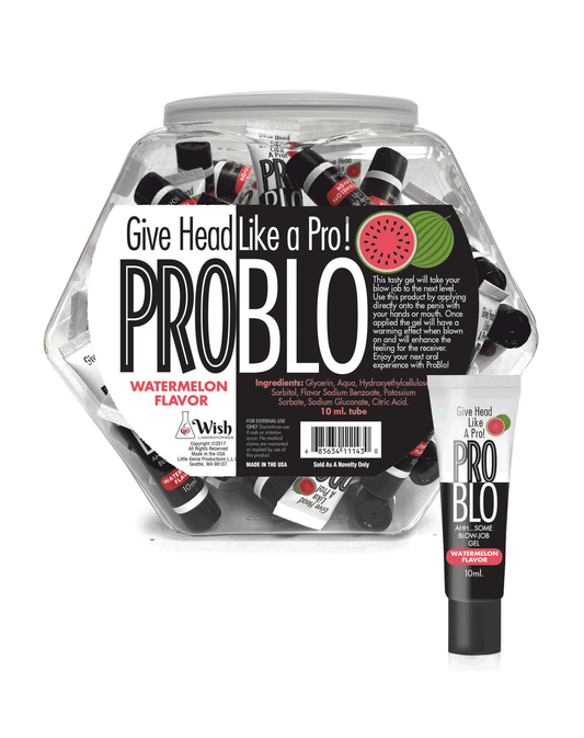 Pro Blo Oral Pleasure Gel, Watermelon- POP Display of 65