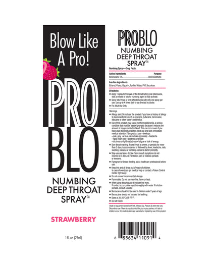 ProBlo Deep Throat Numbing Spray- Strawberry, 1 oz 🍓