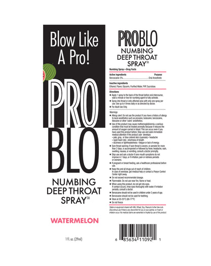 ProBlo Deep Throat Numbing Spray- Watermelon, 1 oz 🍉
