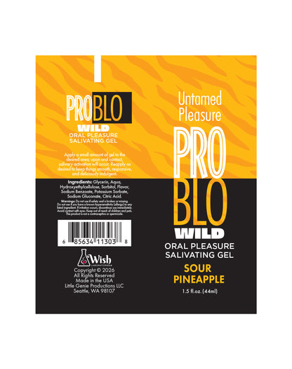 ProBlo Wild Oral Pleasure Salivating Gel, Sour Pineapple 1.5 oz