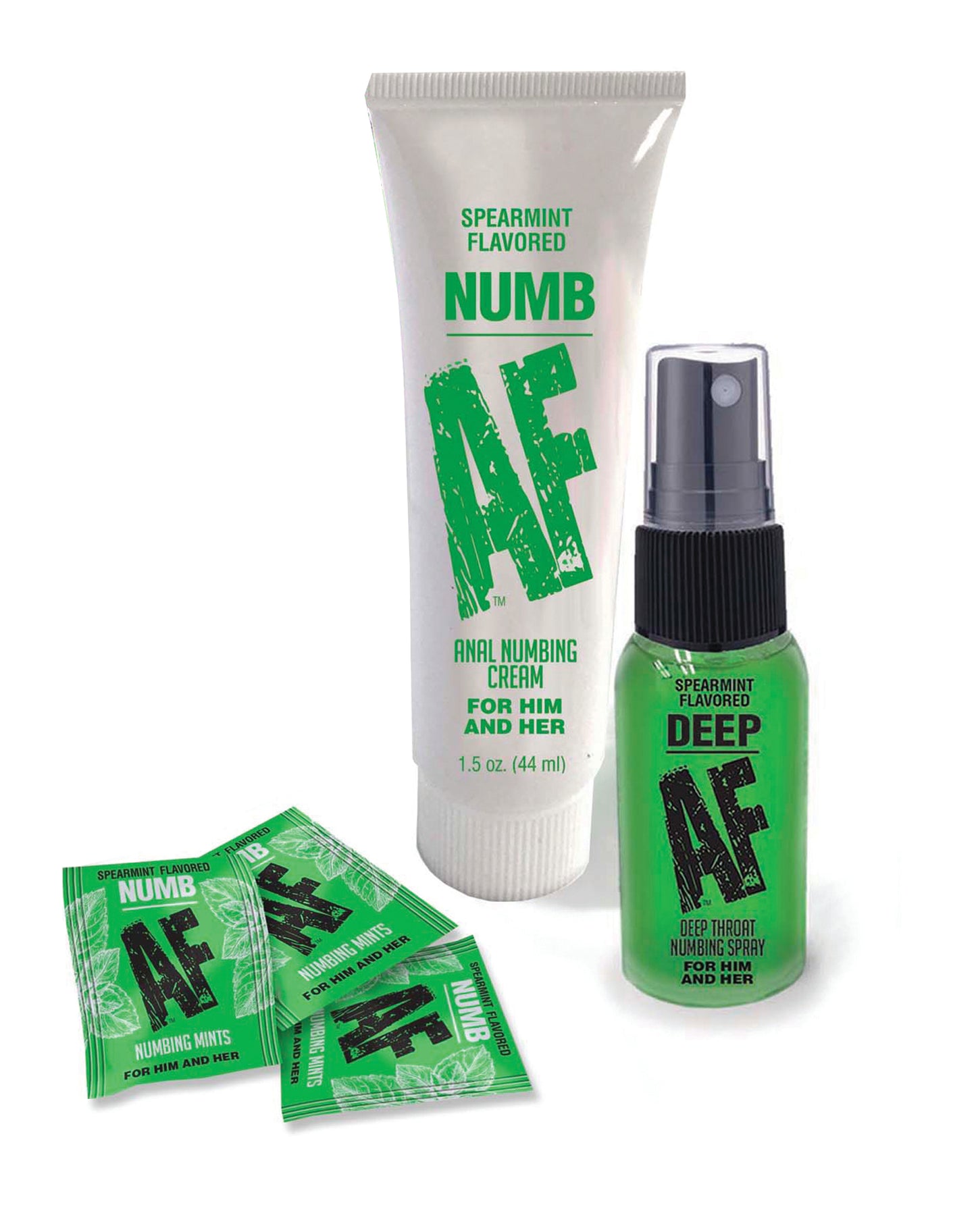 Numb AF Kit- Gel, Spray & Mints